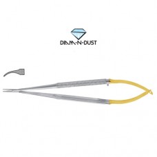 Diam-n-Dust™ Castroviejo Micro Needle Holder Curved - Very Delicate Stainless Steel, 14 cm - 5 1/2"